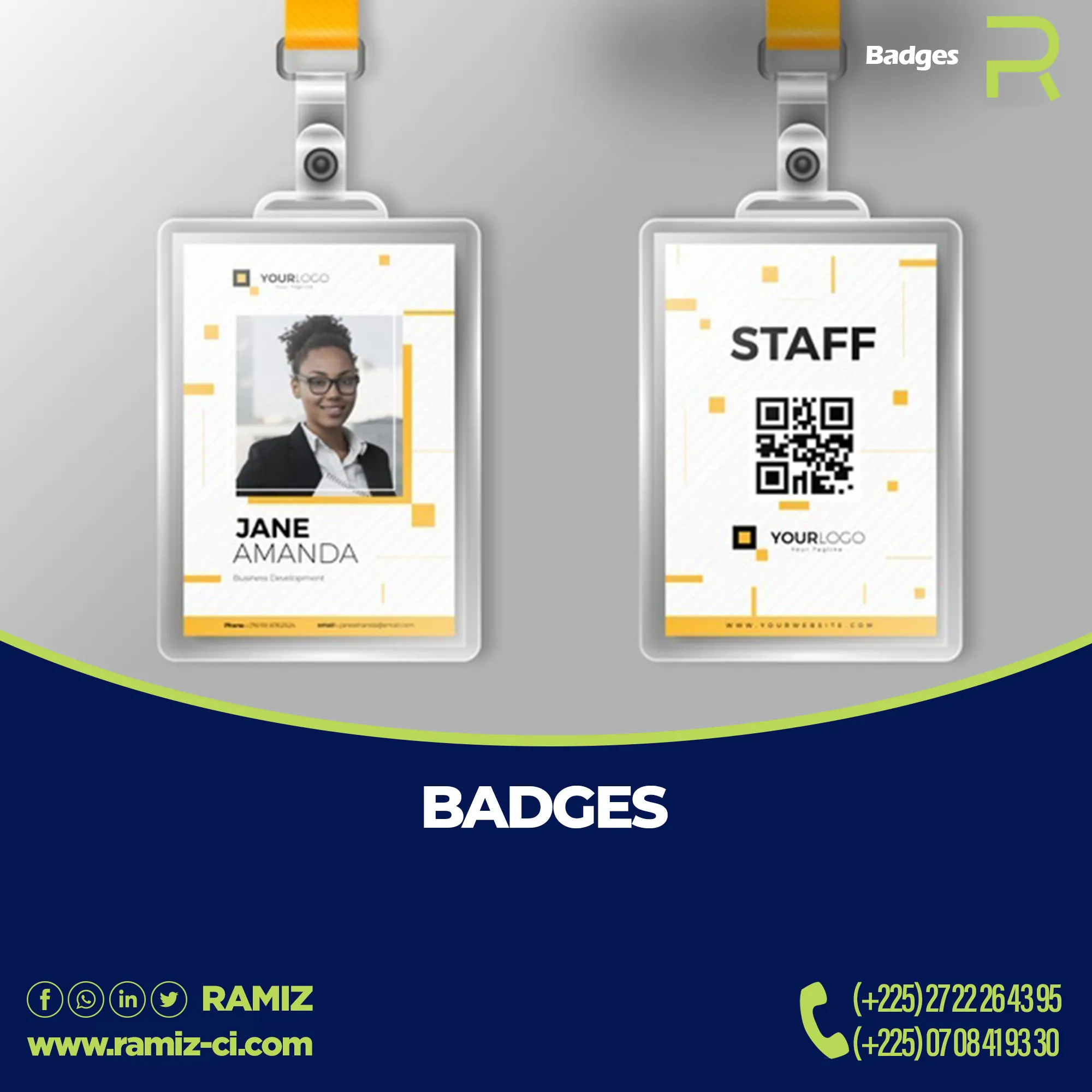 Badge PVC Magnétique - Exemple 3